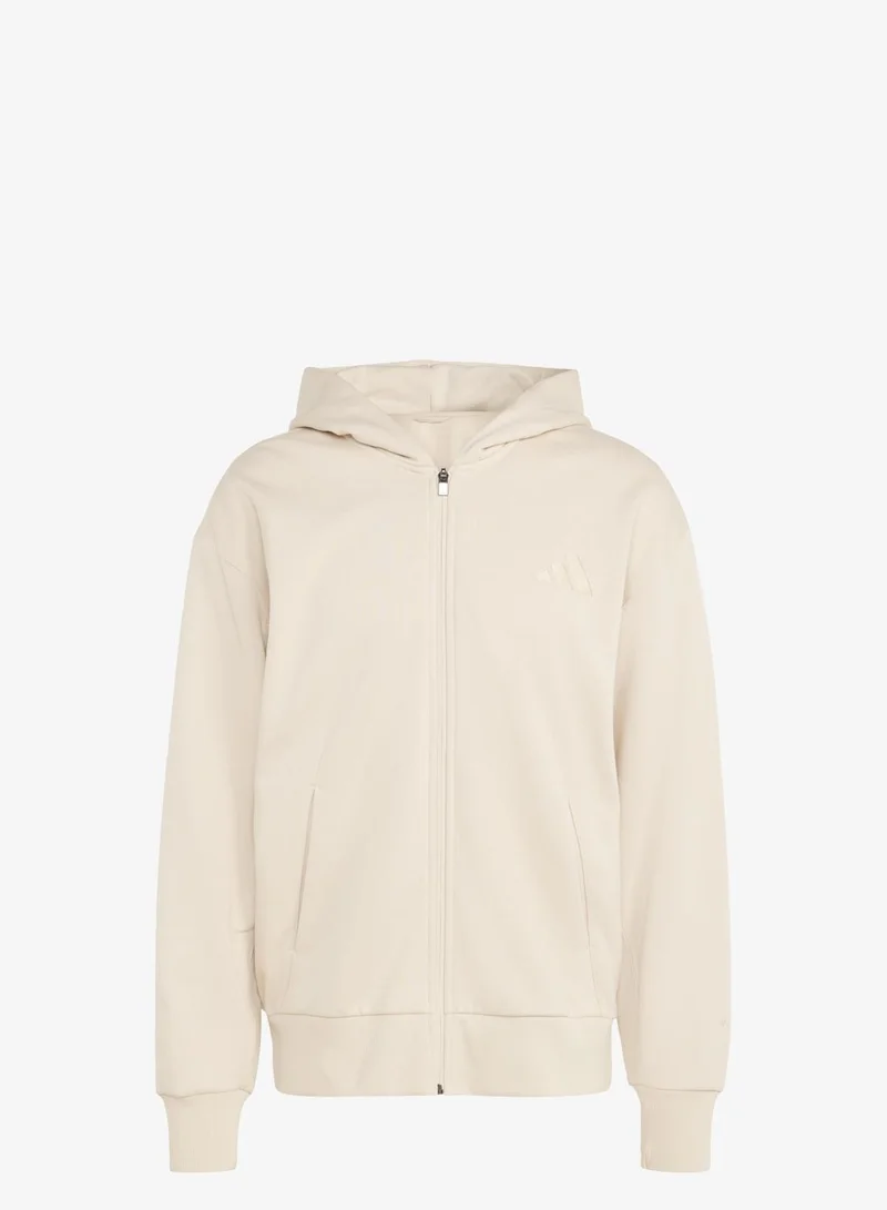اديداس جاكيت بقبعة ALL SZN Fleece Full-Zip